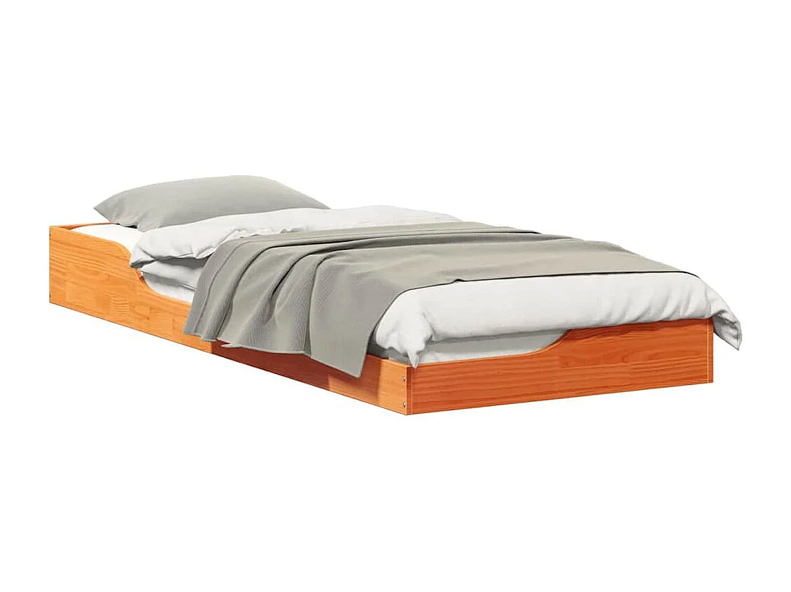 Estructura de cama Marrón cera 80 x 220 cm