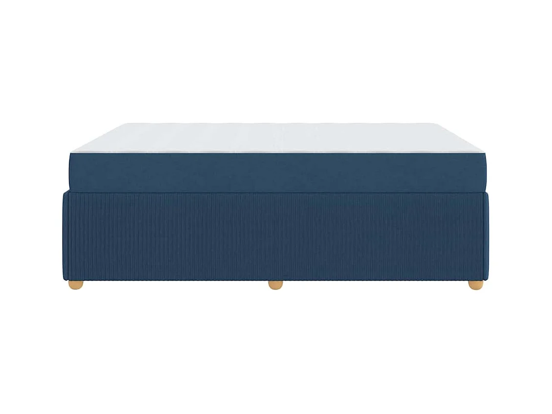 Cadre de lit avec matelas avec matelas Bleu 160 x 200 cm tissu