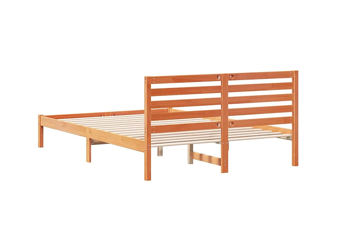 Bedframe Wasbruin 140 x 210 cm Massief grenenhout