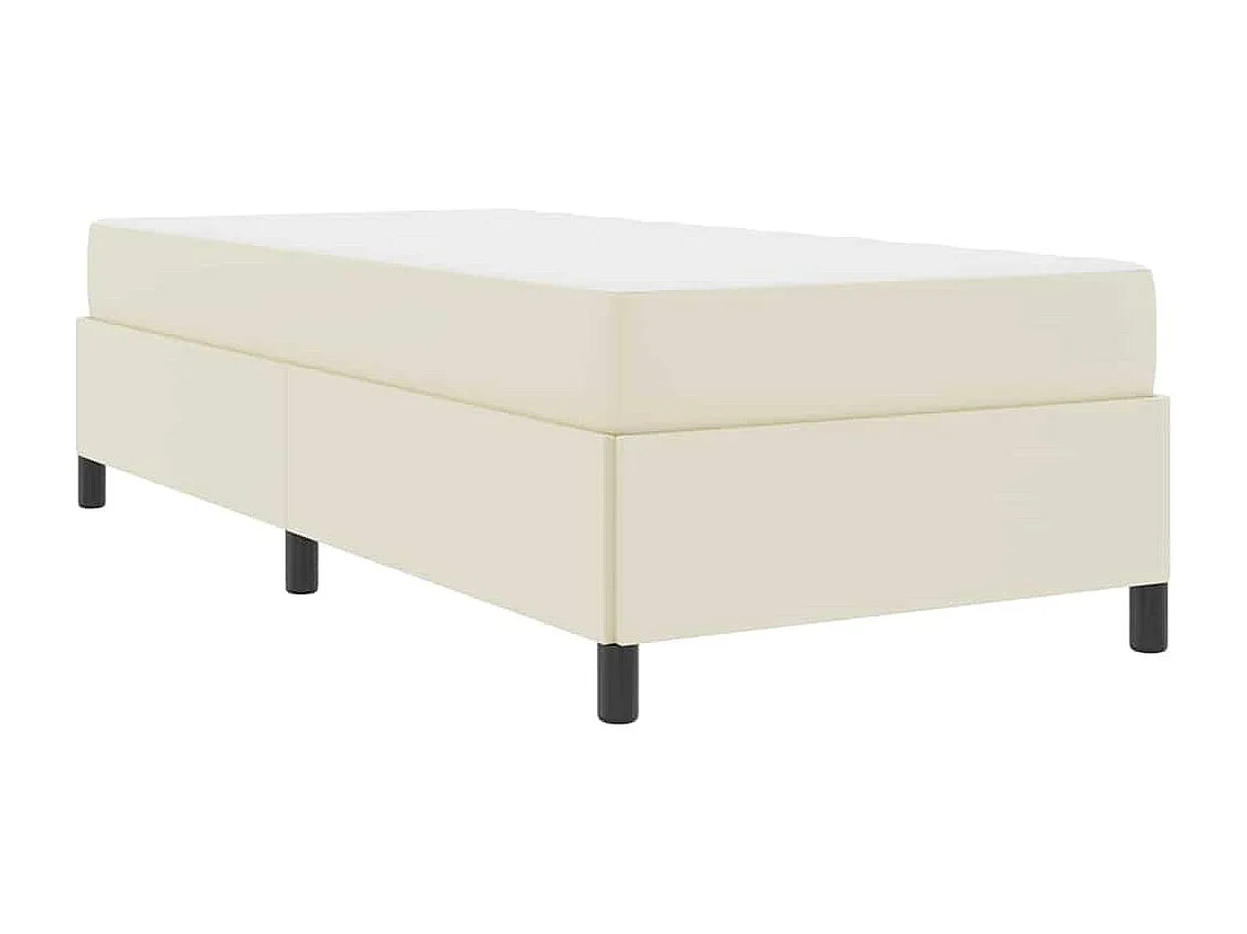 Estructura de cama con colchón con colchón Crema 100 x 200 cm