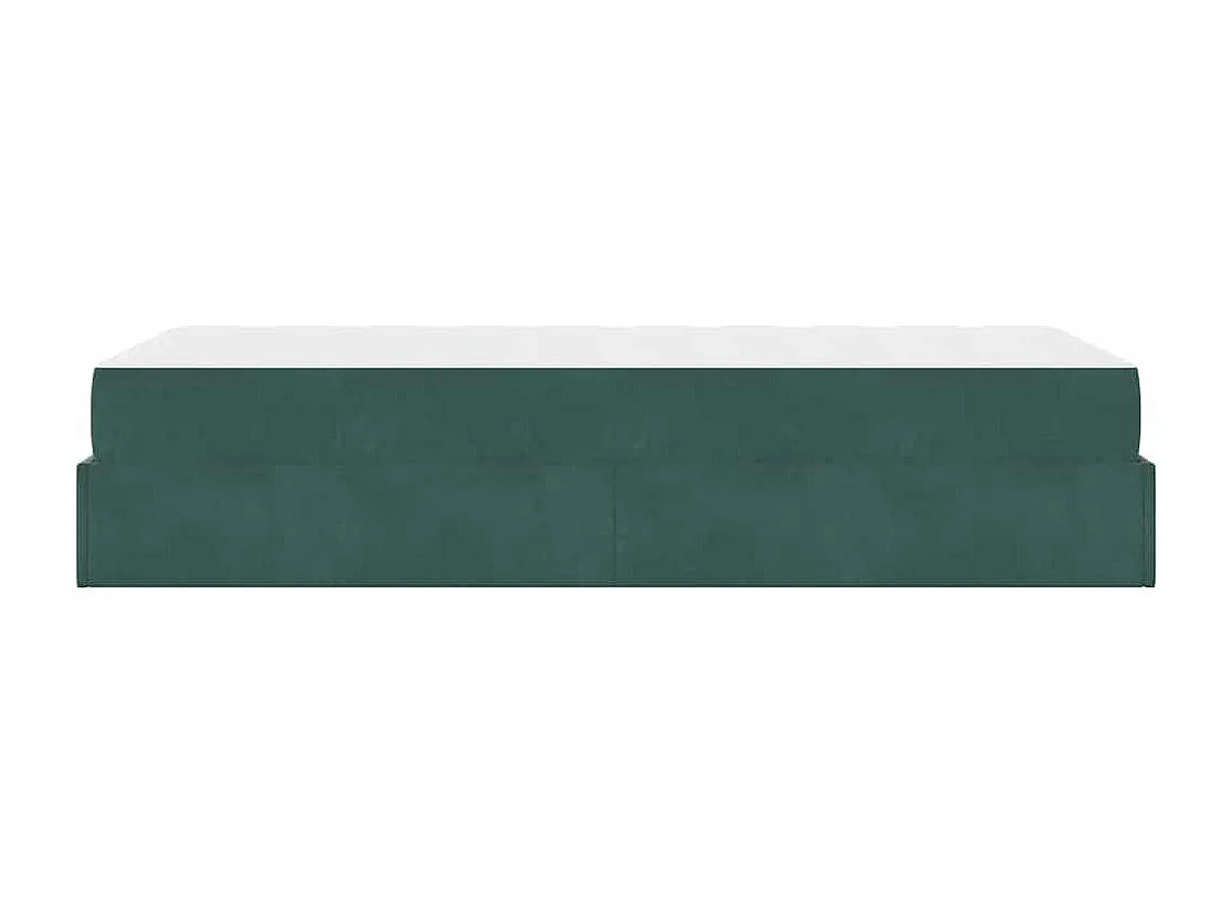 Estructura de cama Verde oscuro 100 x 200 cm Terciopelo