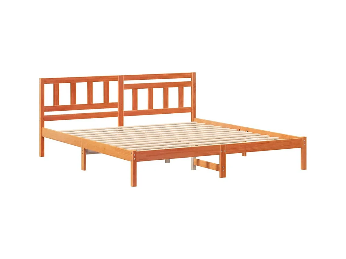 Bedframe Wasbruin 160 x 200 cm Massief grenenhout