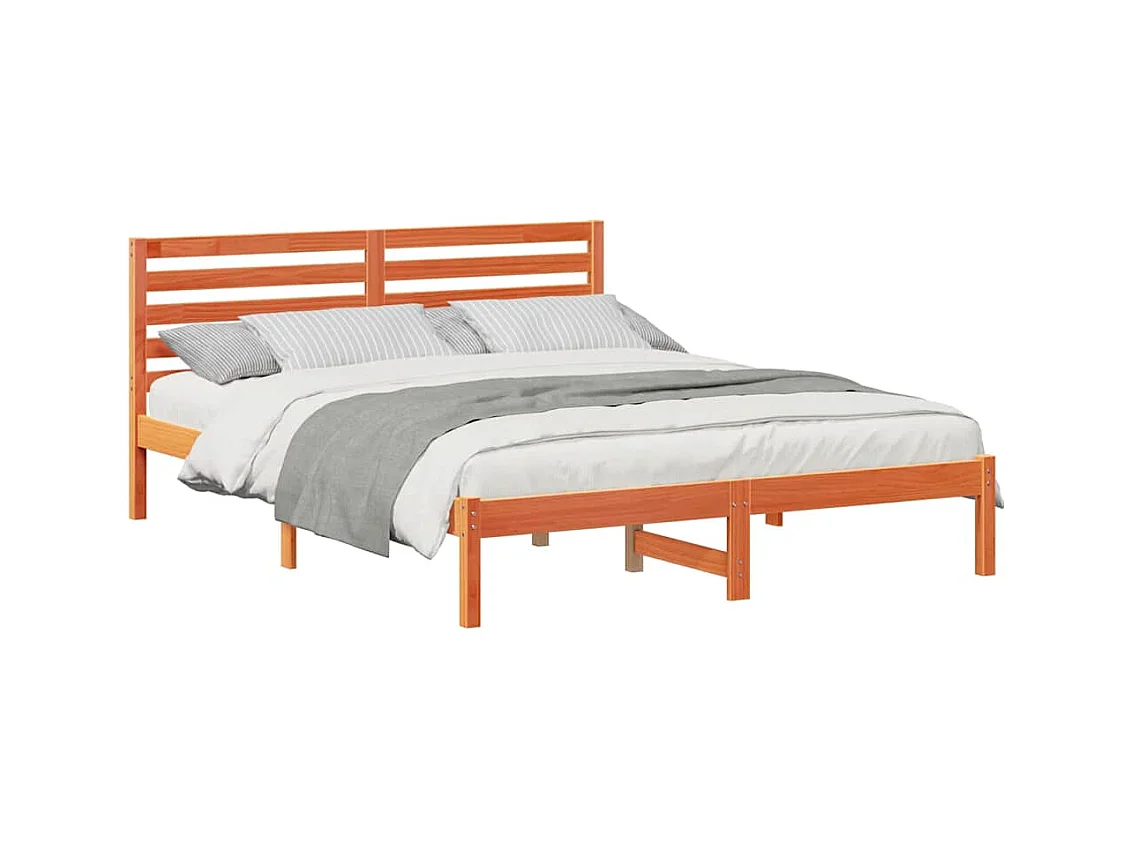 Bedframe Wasbruin 160 x 200 cm Massief grenenhout