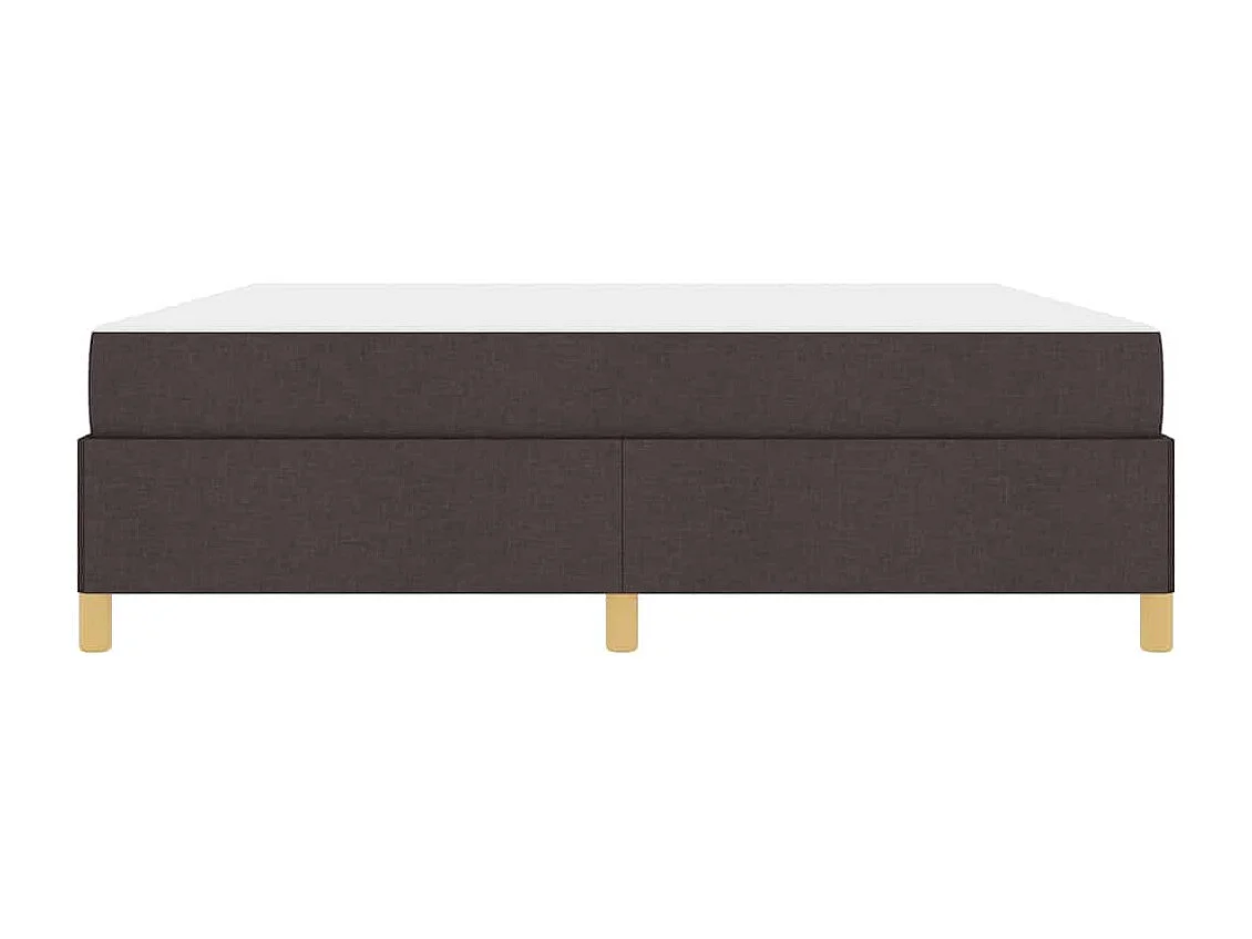 Cadre de lit Marron foncé et Blanc 180 x 200 cm tissu