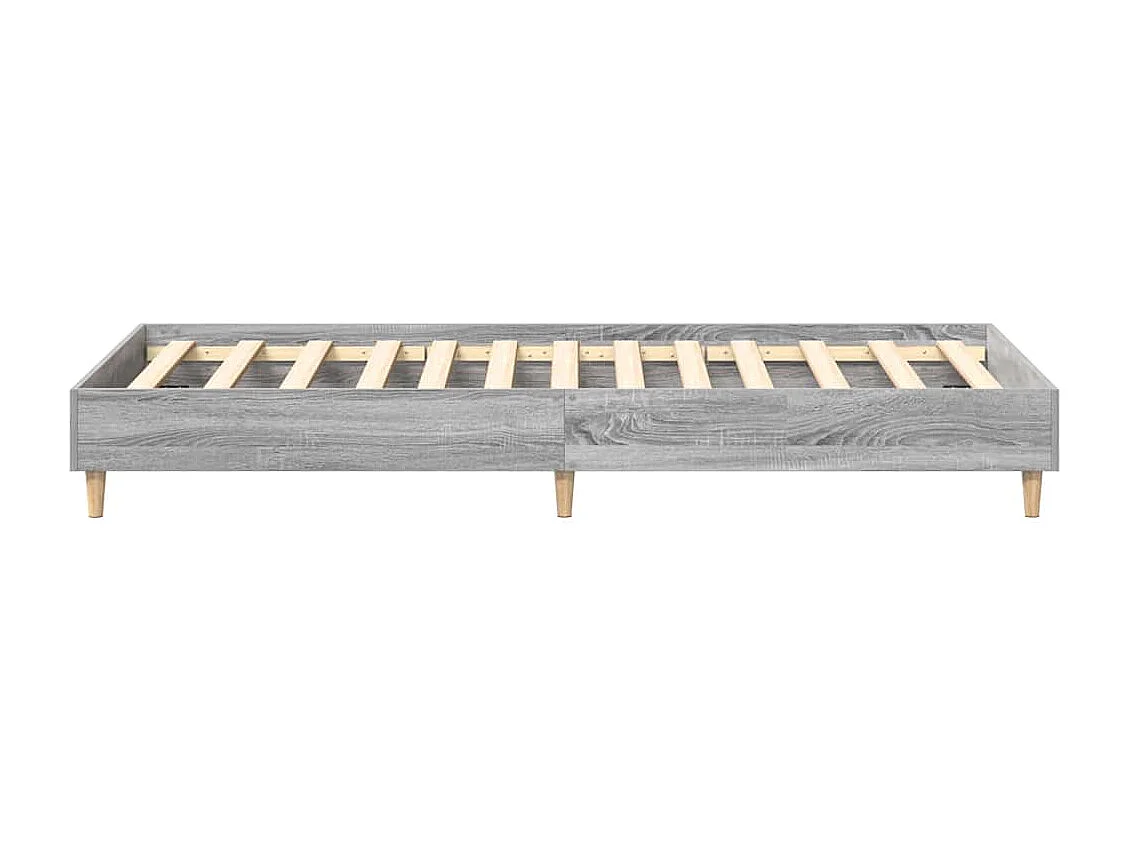 Estructura de cama Gris sonoma 90 x 200 cm Madera contrachapada
