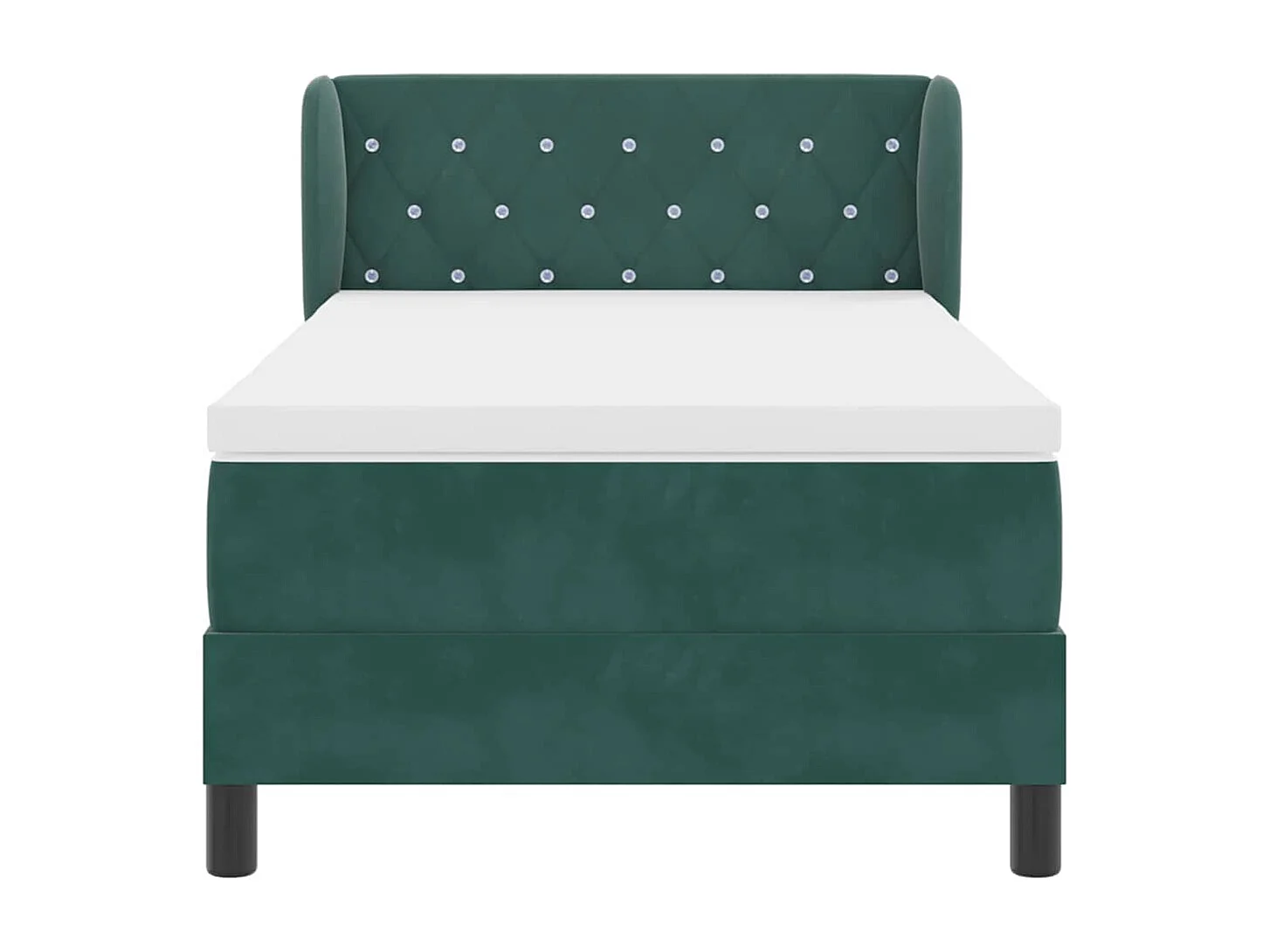 Boxspringbed met Matras Donkergrijs 80x200 cm Fluweel