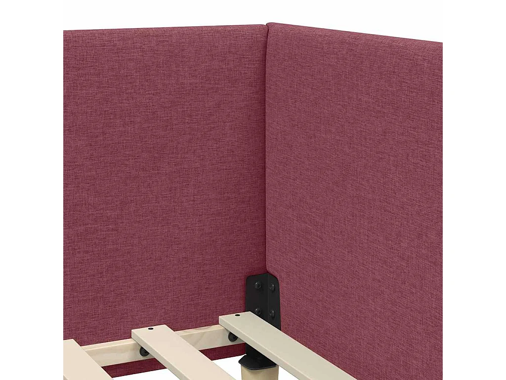 Cadre de lit d'angle Autre Rouge bordeaux 90 x 190 cm