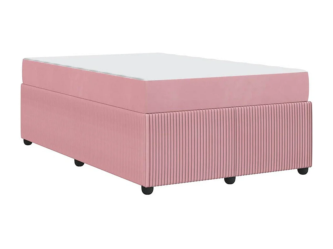 Cadre de lit avec matelas Rose 120 x 200 cm Velours