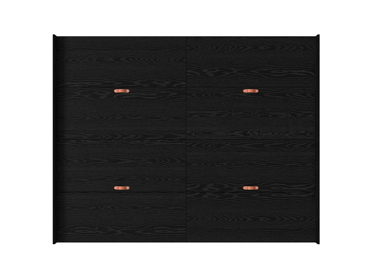 Cadre de lit avec rangement avec tiroir Chêne noir 140 x 190 cm