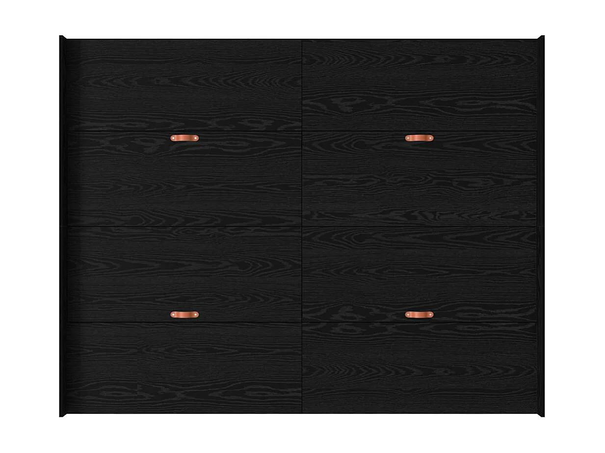 Cadre de lit avec rangement avec tiroir Chêne noir 140 x 190 cm