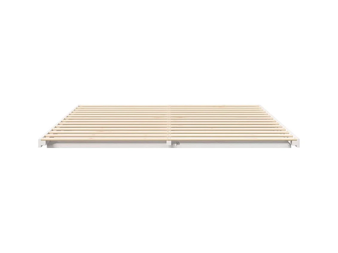 Estructura de cama Blanco 200 x 220 cm Madera maciza de pino