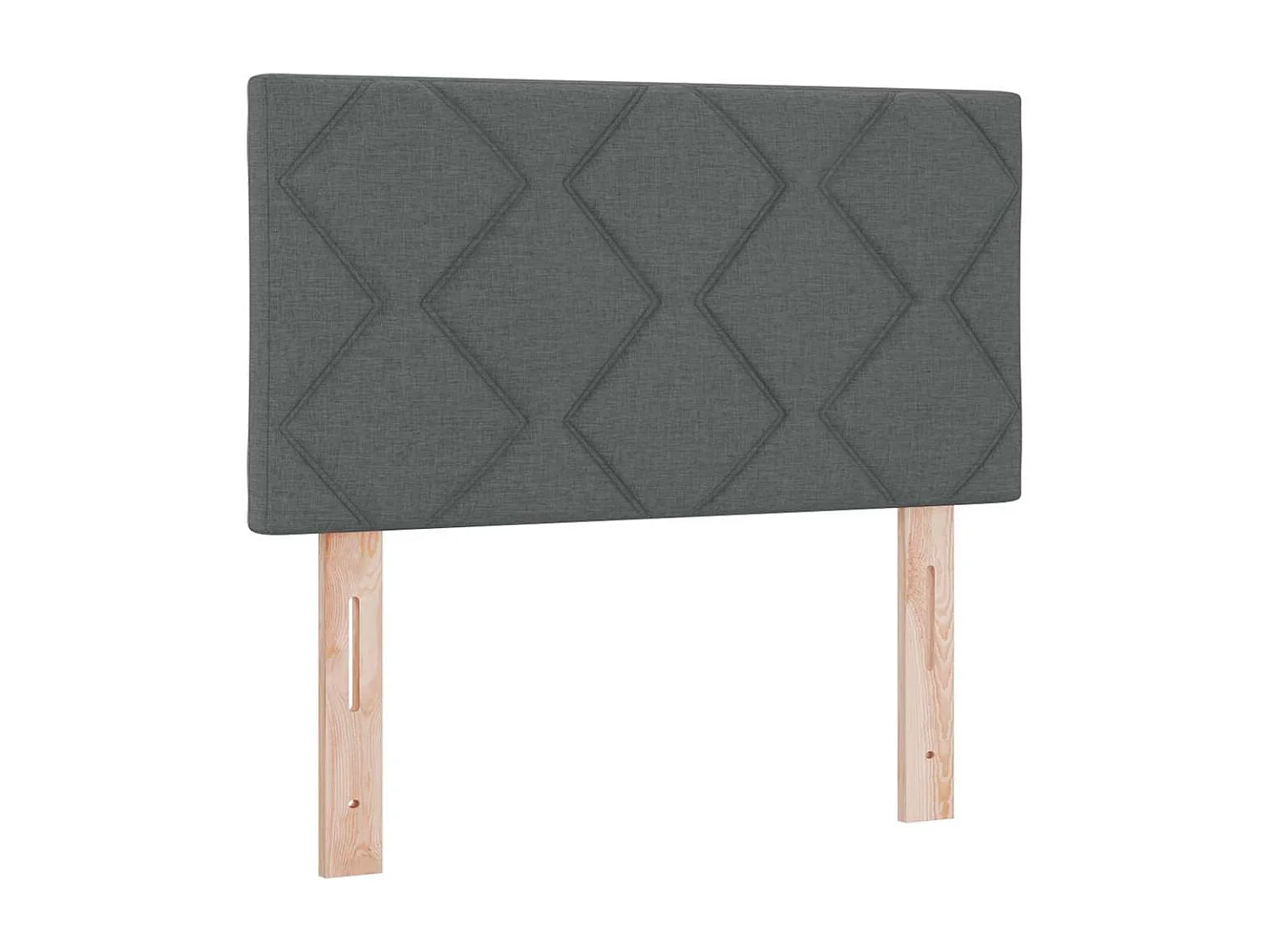 Cama box spring con colchón Gris oscuro 80 x 200 cm tela