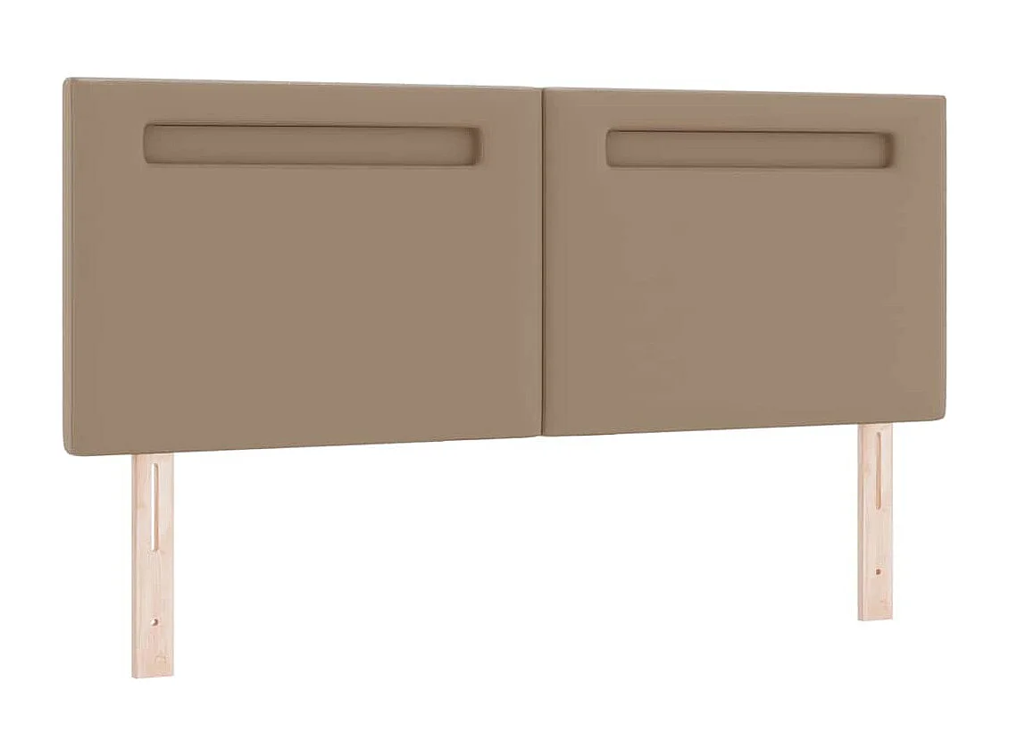 Cadre de lit avec matelas Cappuccino 140 x 200 cm Faux cuir