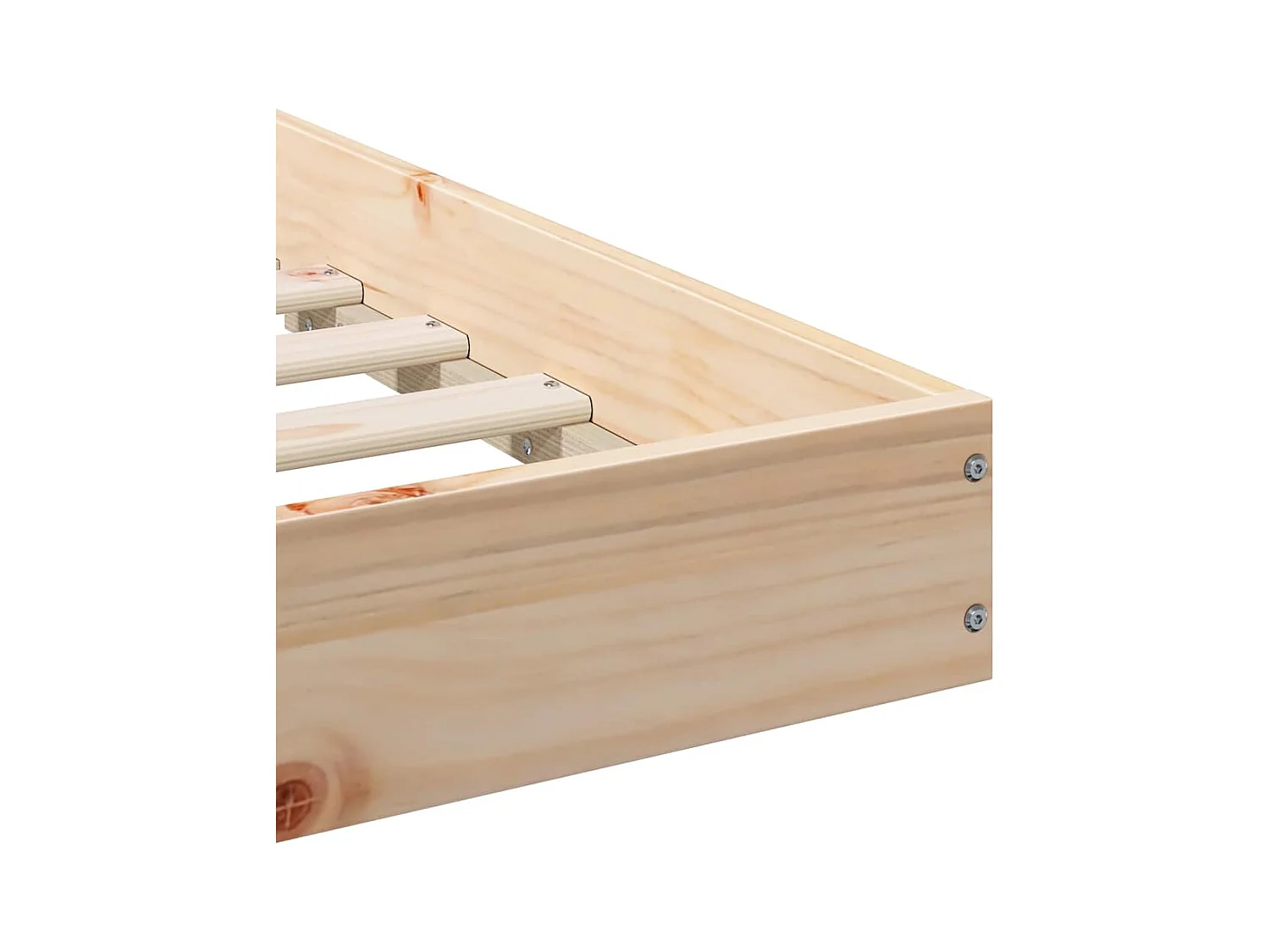 Estructura de cama Marrón 135 x 190 cm Madera maciza de pino