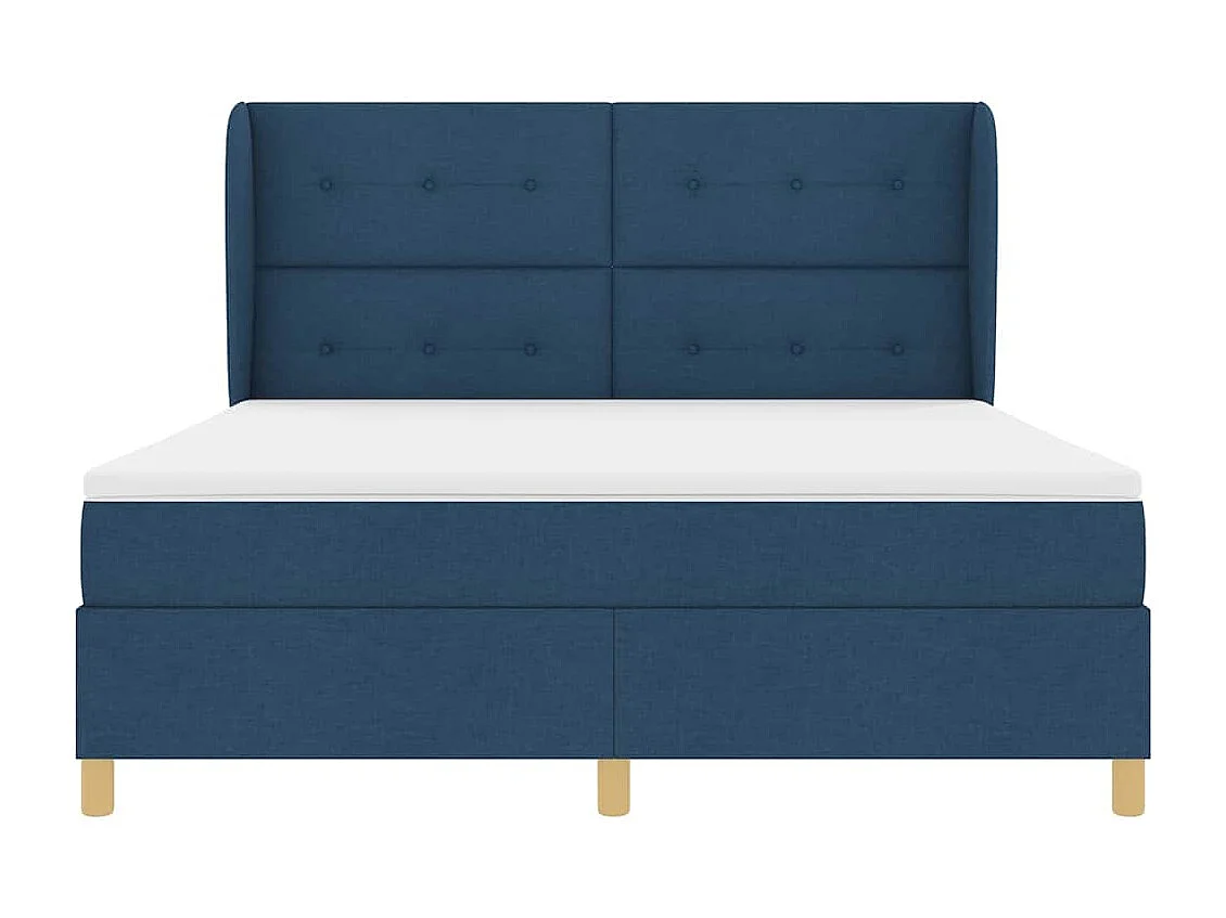 Cadre de lit avec matelas gris foncé 90x190 cm Bleu