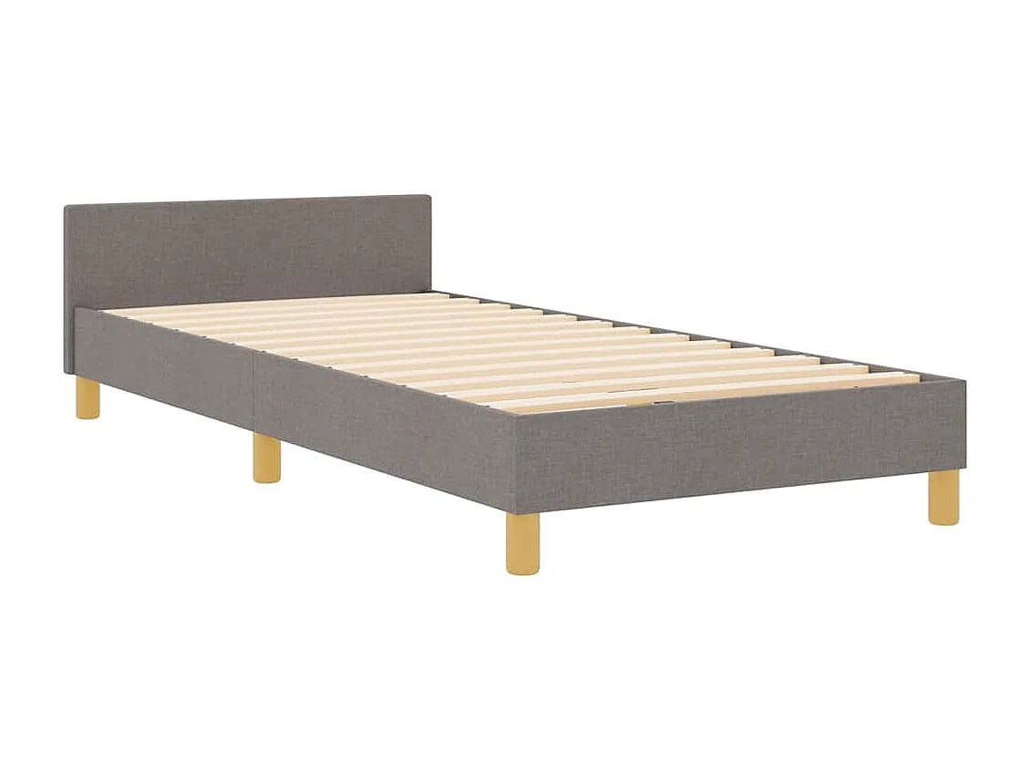 Bedframe met hoofdeinde Taupe 90 x 200 cm Stof