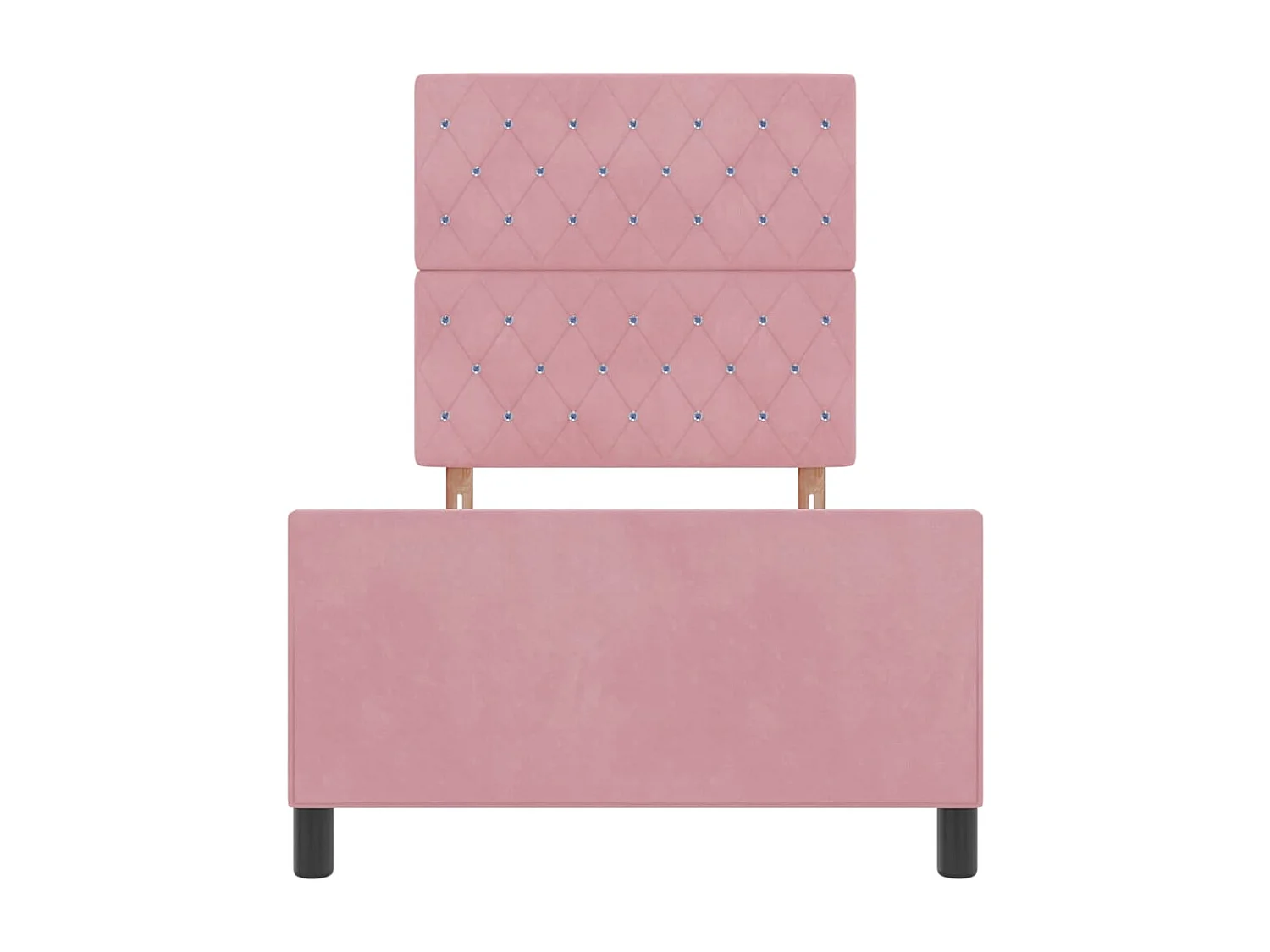 Bedframe met hoofdeinde Roze 90 x 200 cm Fluweel