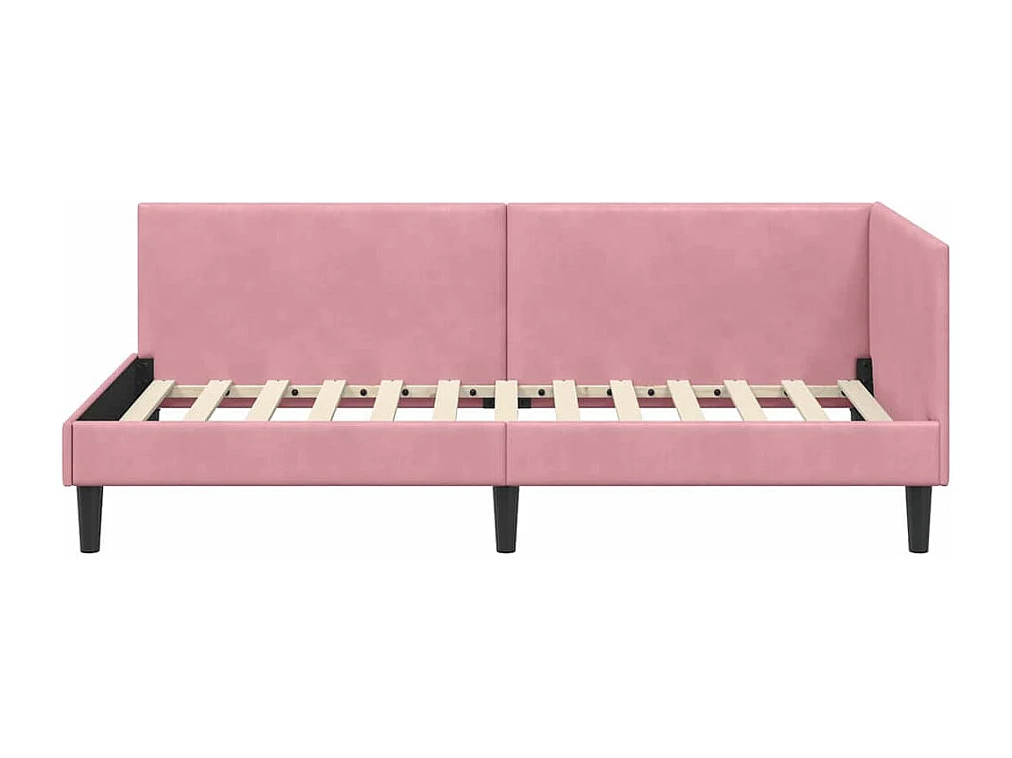 Estructura de cama en esquina Otro Manual Rosa 90 x 190 cm