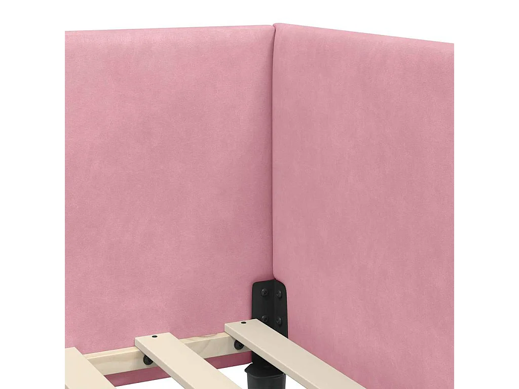 Estructura de cama en esquina Otro Manual Rosa 90 x 190 cm