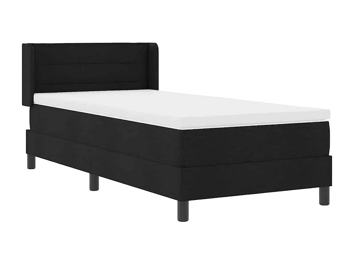 Cadre de lit avec matelas avec matelas Noir 100 x 200 cm