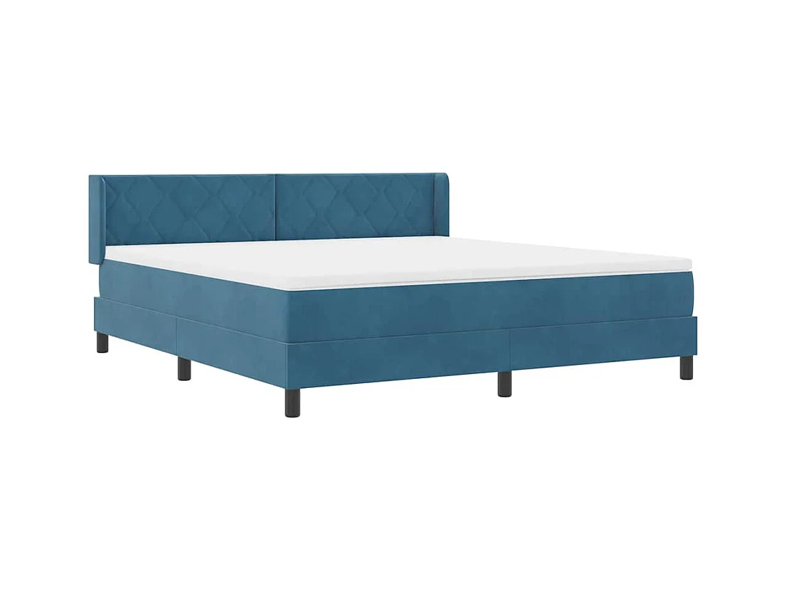 Cadre de lit avec matelas noir 100x200 cm en velours