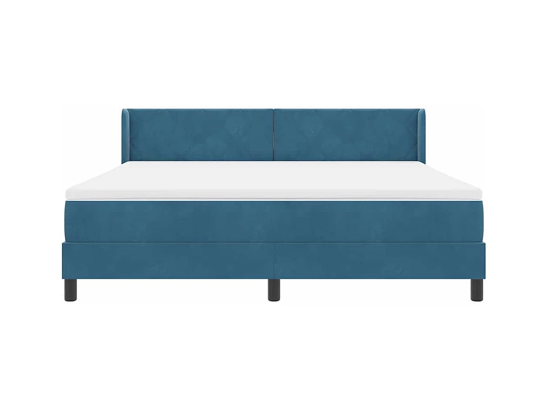 Cadre de lit avec matelas noir 100x200 cm en velours