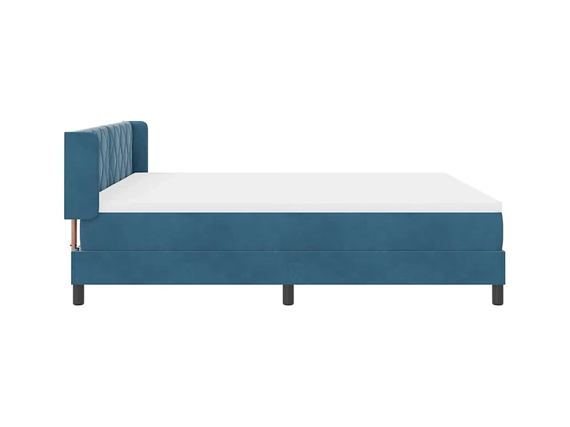 Cadre de lit avec matelas noir 100x200 cm en velours