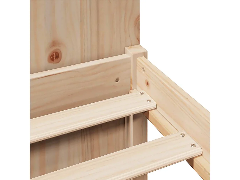 Lit bibliothèque sans matelas 135x190 cm bois de pin massif