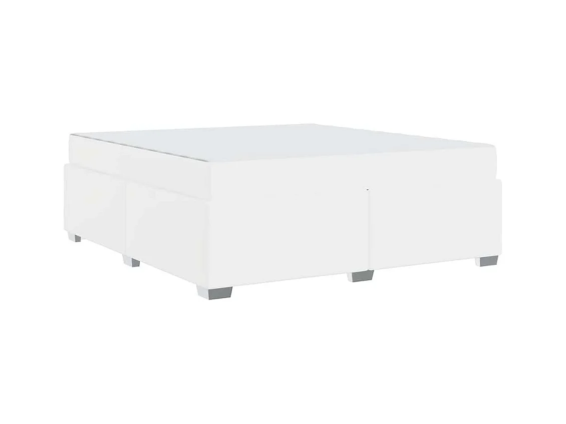 Cadre de lit Blanc 180 x 200 cm Faux cuir