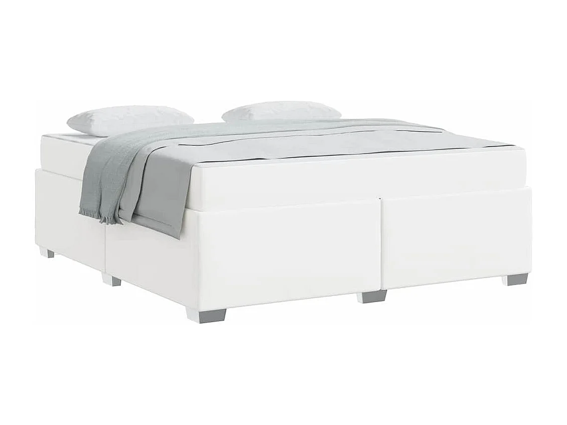 Cadre de lit Blanc 180 x 200 cm Faux cuir