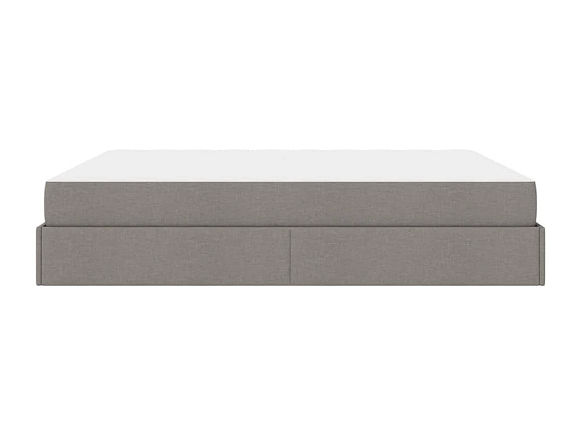 Estructura de cama con almacenamiento Taupé 180 x 200 cm tela