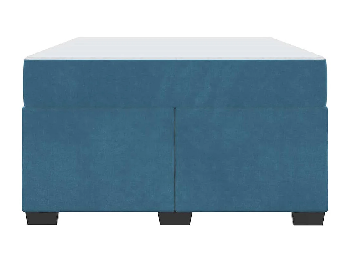 Cadre de lit avec matelas Bleu foncé 120 x 190 cm Velours