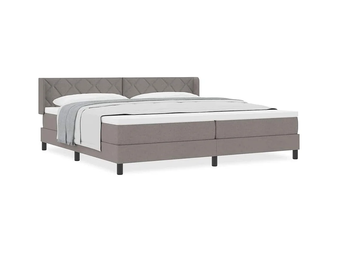 Cadre de lit avec matelas avec matelas Taupe 200 x 200 cm