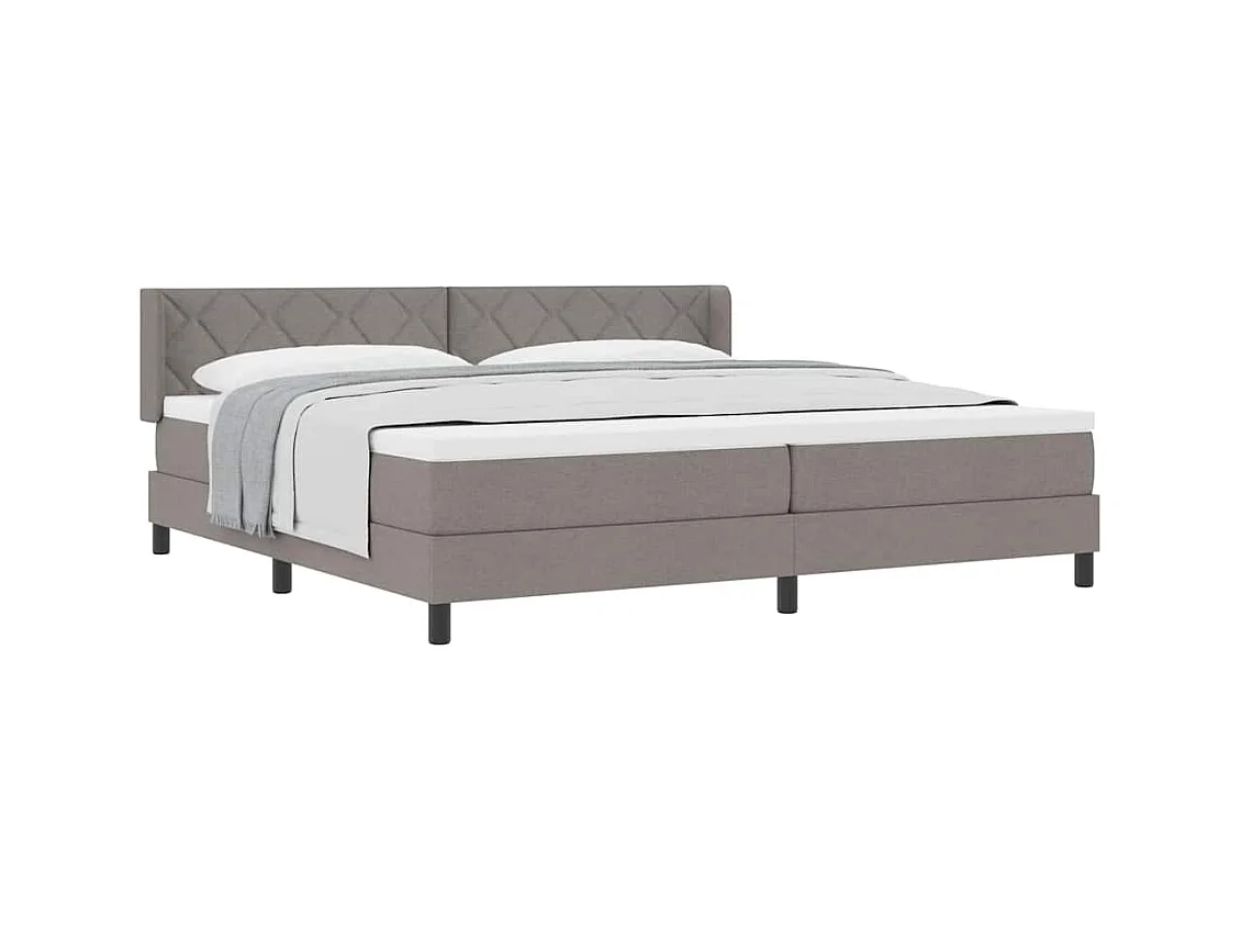Cadre de lit avec matelas avec matelas Taupe 200 x 200 cm