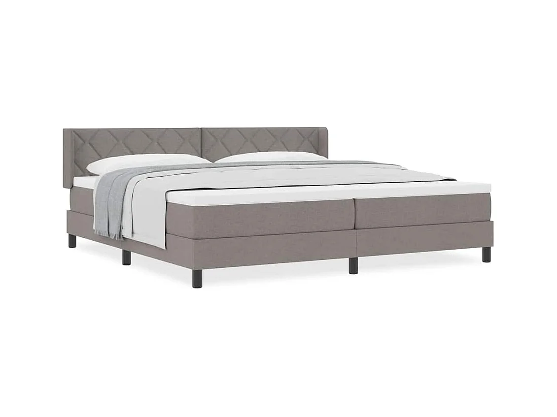 Cadre de lit avec matelas avec matelas Taupe 200 x 200 cm