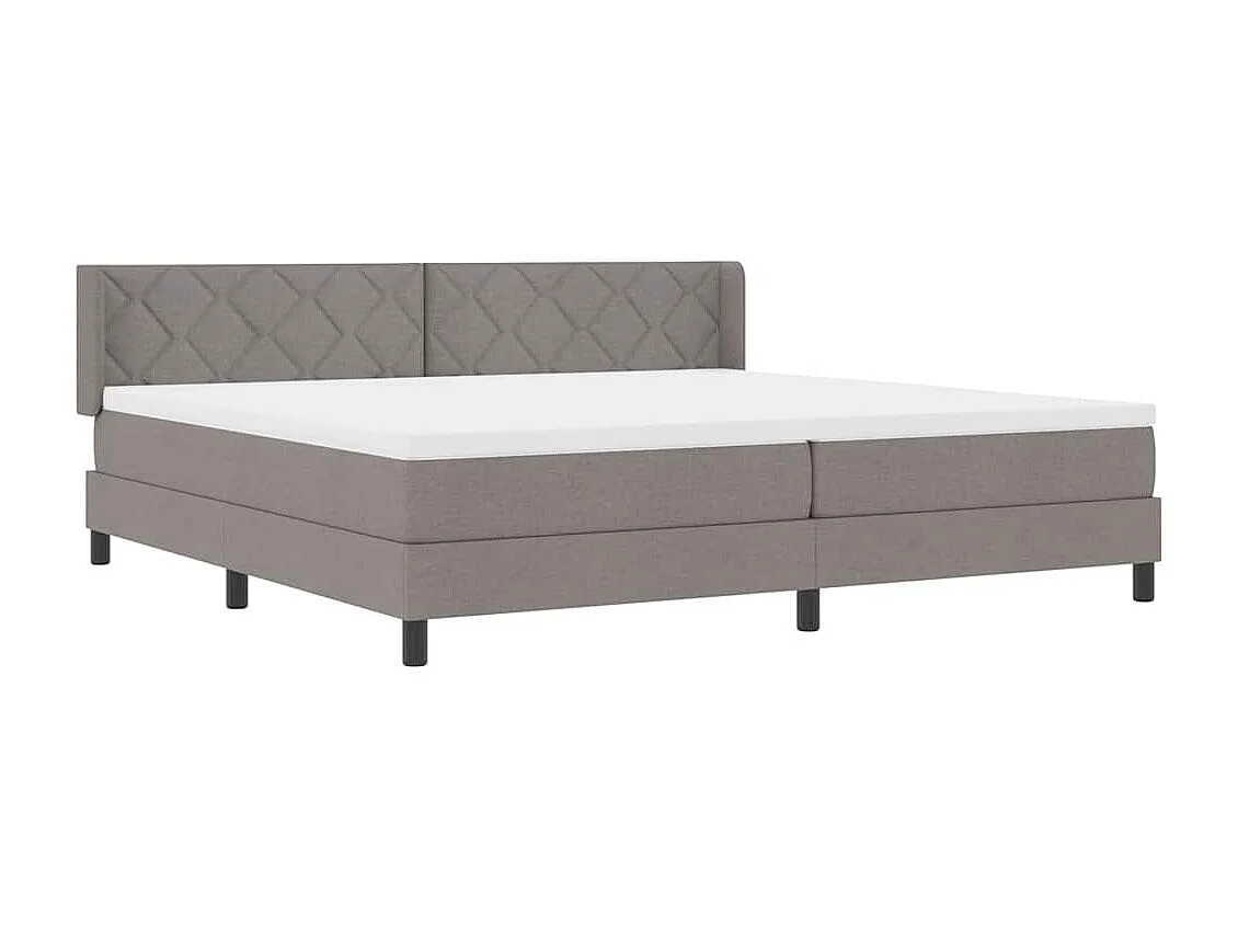 Cadre de lit avec matelas avec matelas Taupe 200 x 200 cm