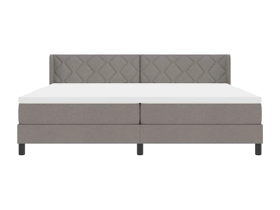 Cadre de lit avec matelas avec matelas Taupe 200 x 200 cm