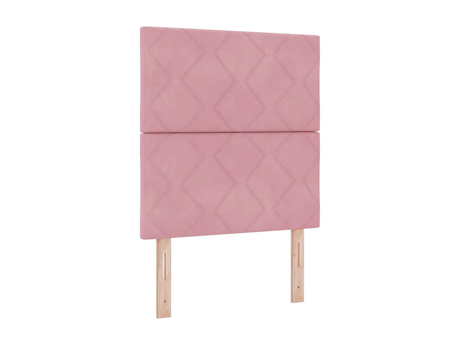 Cama con Box Spring LED y Colchón Rosa 80 x 200 cm Terciopelo