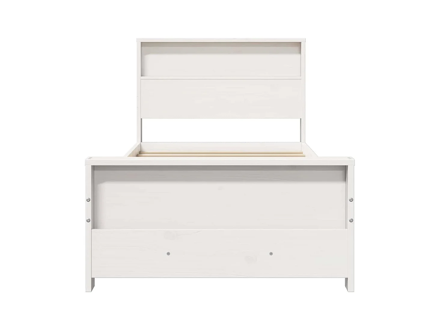 Cadre de lit Blanc 90 x 190 cm Bois massif en pin