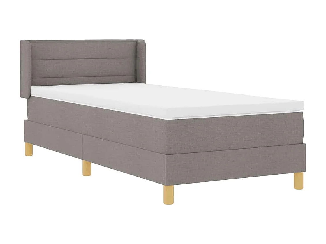 Boxspringbed met matras met hoofdeinde Taupe 90 x 190 cm Stof
