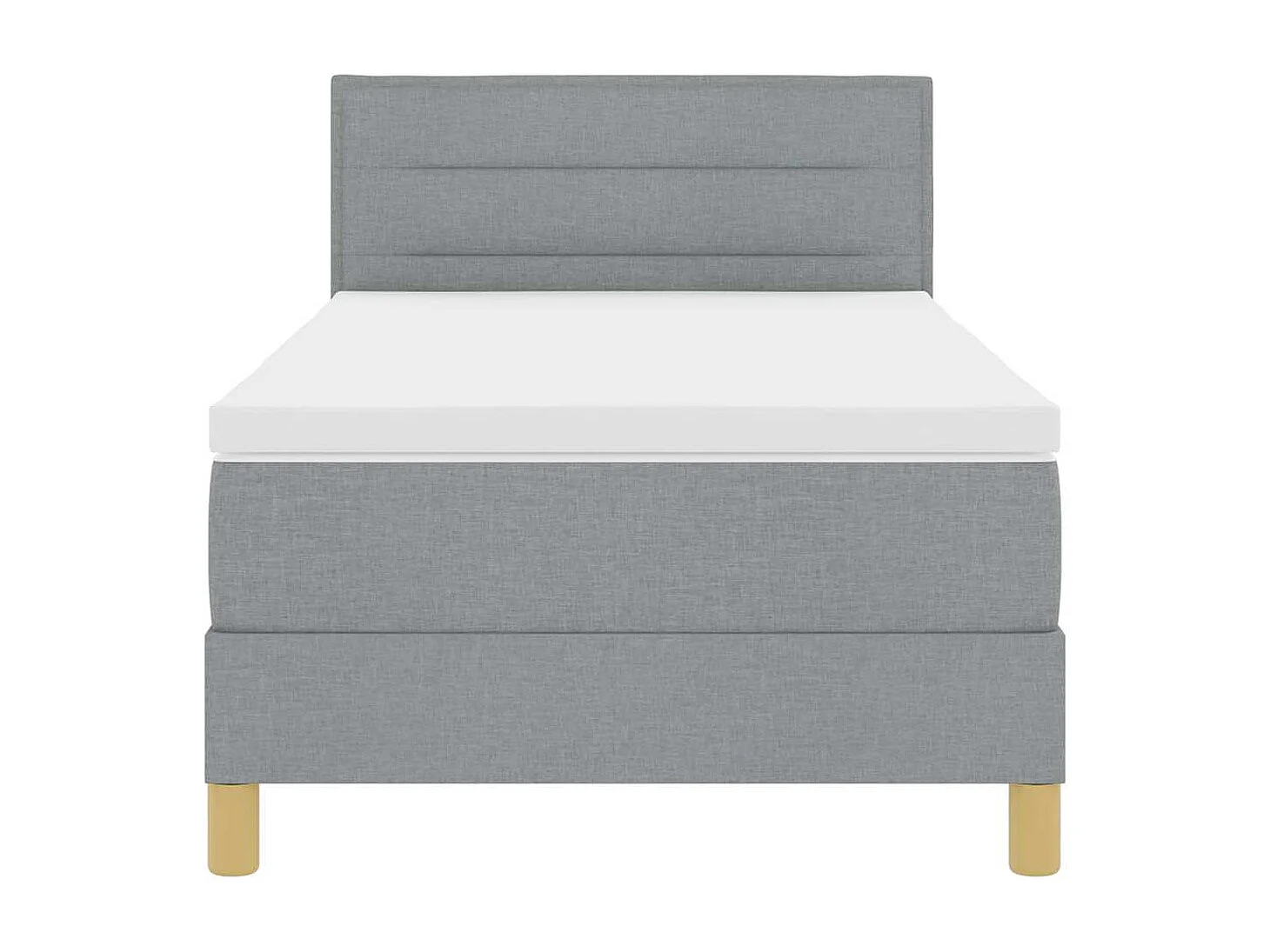 Boxspringbed met matras met matras Lichtgrijs 100 x 200 cm Stof