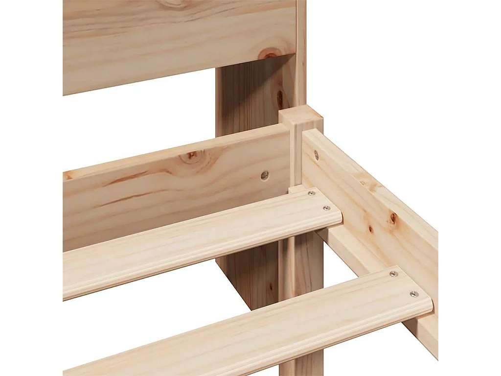 Lit bibliothèque sans matelas 90x190 cm bois de pin massif