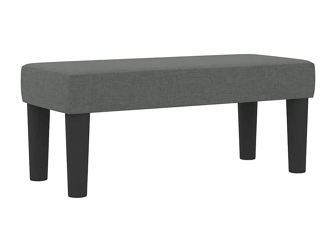 Cadre de lit avec matelas Gris foncé 100 x 200 cm tissu