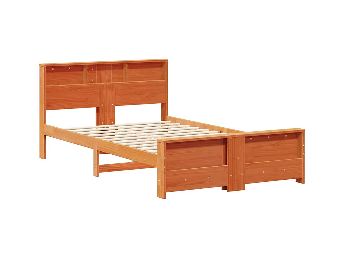 Cadre de lit Marron cire 120 x 200 cm Bois massif en pin