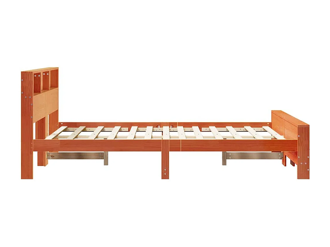 Estrutura da Cama com cabeceira Castanho-mel 120 x 200 cm