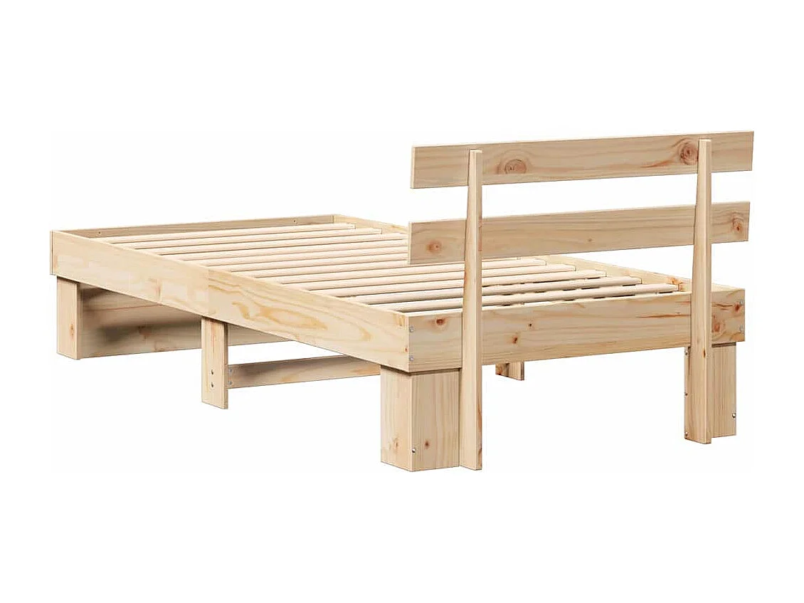 Cadre de lit Marron 80 x 200 cm Bois massif en pin