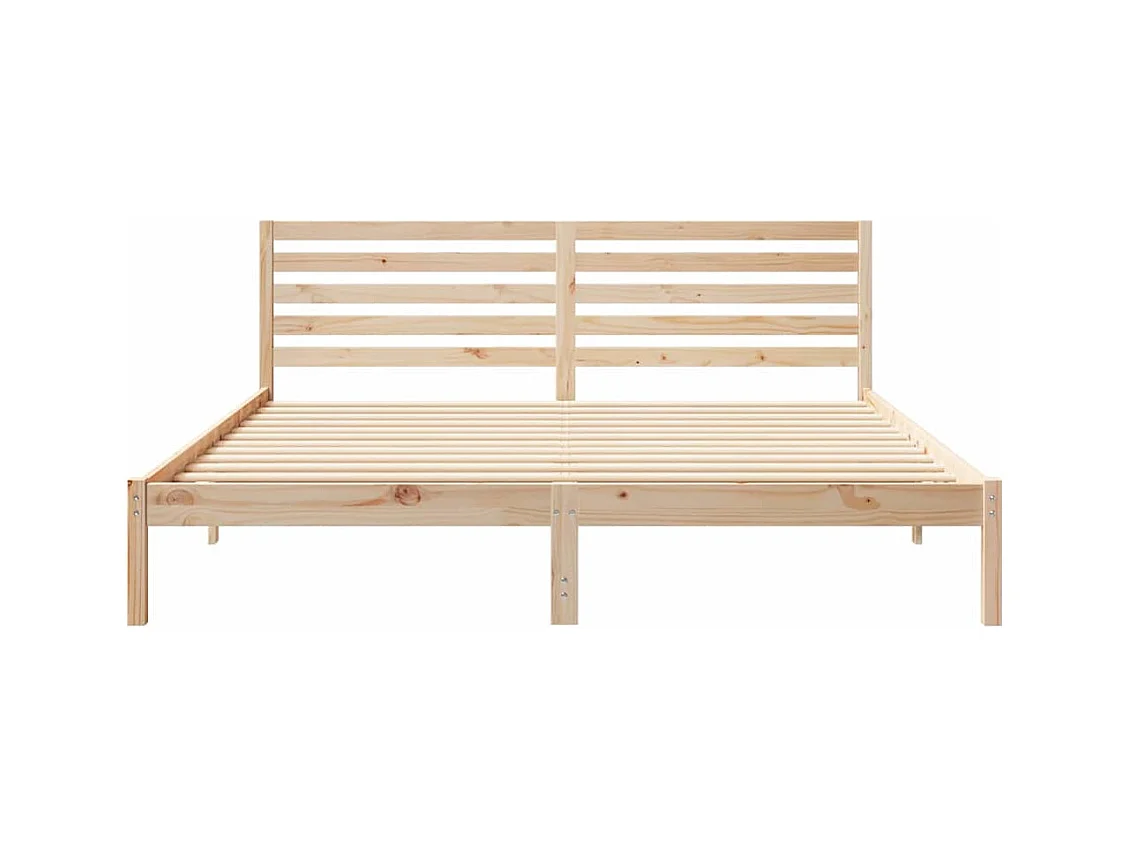 Estrutura da Cama Castanho 200 x 200 cm Madeira de pinho maciça