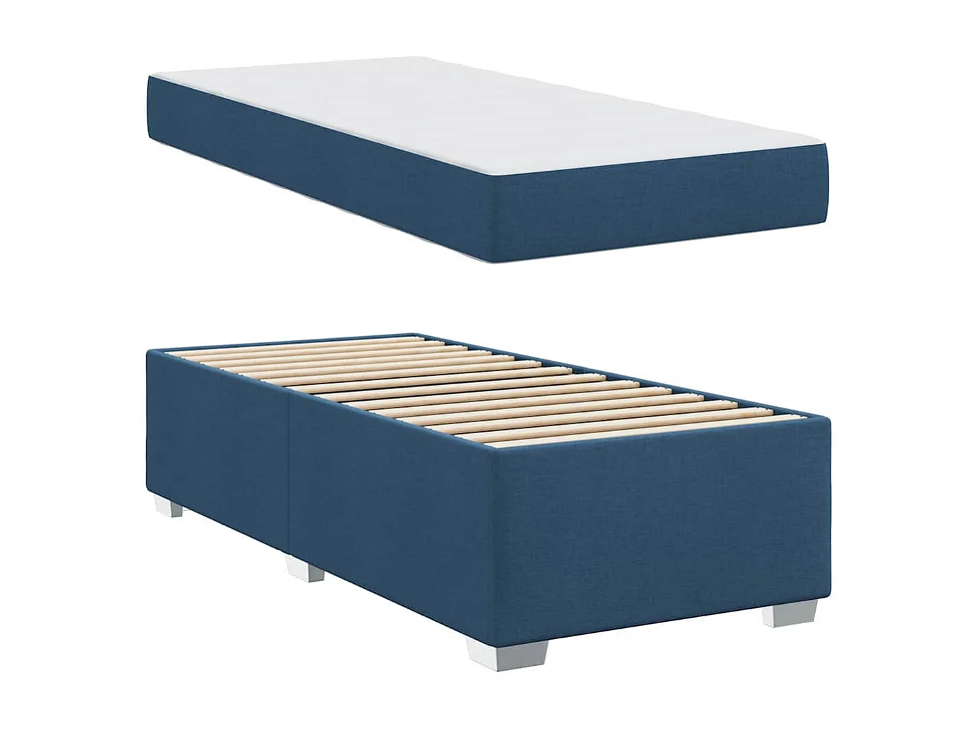 Estructura de cama Azul 90 x 190 cm tela