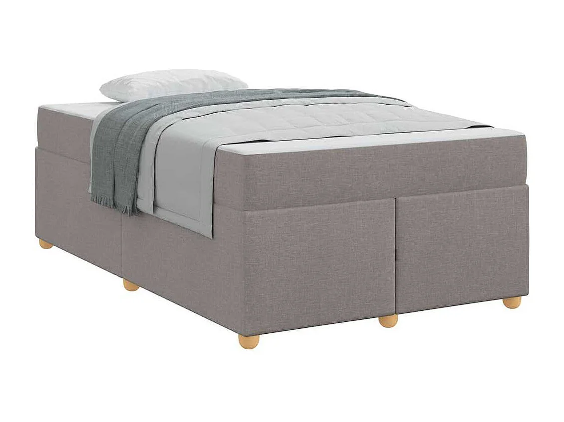 Bedframe met matras Taupe 120 x 190 cm Stof