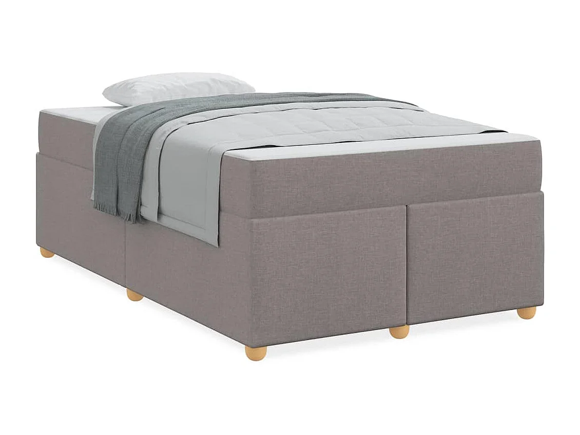 Bedframe met matras Taupe 120 x 190 cm Stof